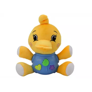LEAN TOYS Plush Duck Interactive Plush Yellow Playing 19 cm
