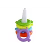 LEAN TOYS Pyramid Unicorn Puzzle 8 Circles Colorful 29cm x 14cm x 14cm