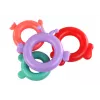 LEAN TOYS Pyramid Unicorn Puzzle 8 Circles Colorful 29cm x 14cm x 14cm
