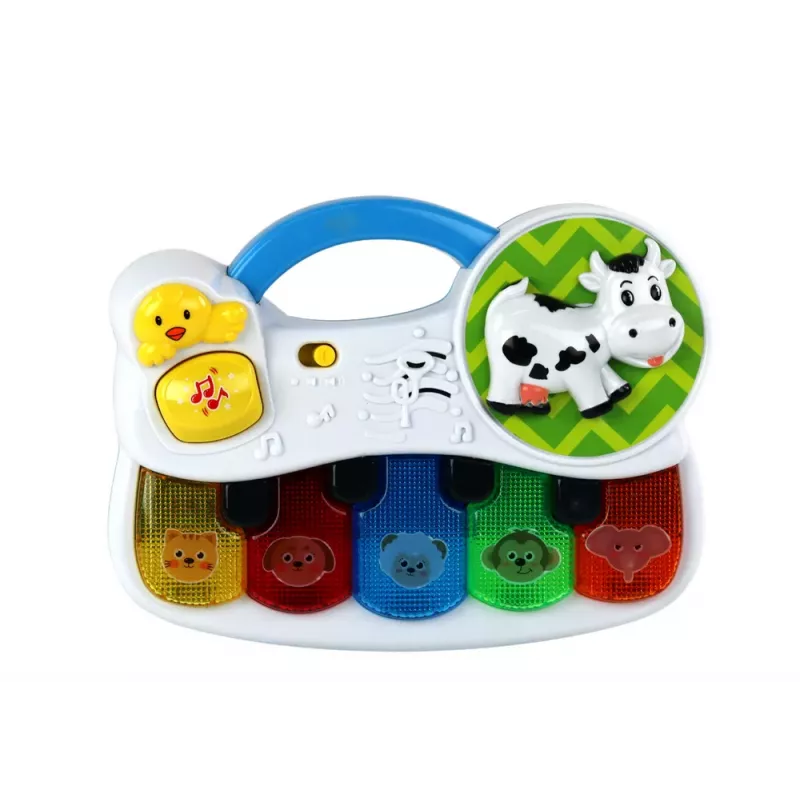LEAN TOYS Väike klaver väikelastele, loomad, tuled, helid