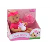 LEAN TOYS Beebinukk roosade riiete, peapaela ja toitmisaksessuaaridega