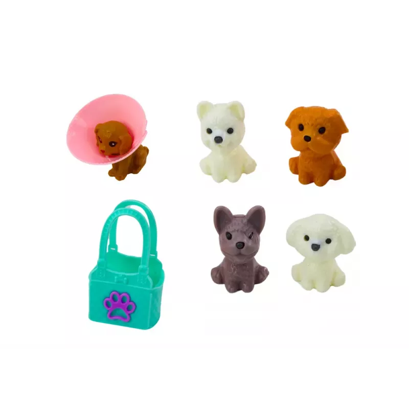 LEAN TOYS Set Doll Veterinarian Grooming Office Furniture Accessories Pets