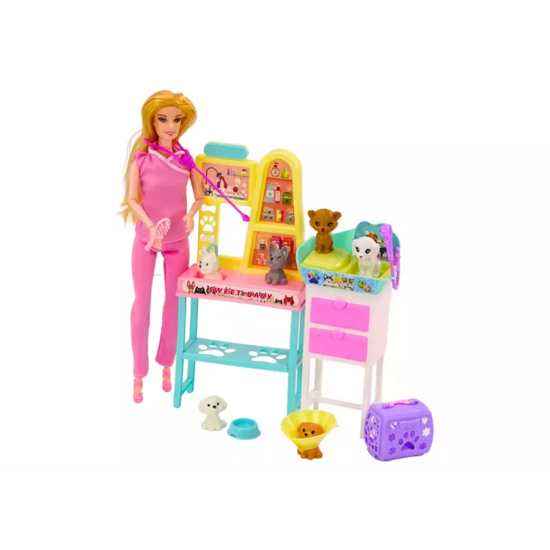 LEAN TOYS Lalaloopsy Loomaarsti Nukukomplekt Ravi- ja Mööbli, Aksessuaaride ja Lemmikloomaga