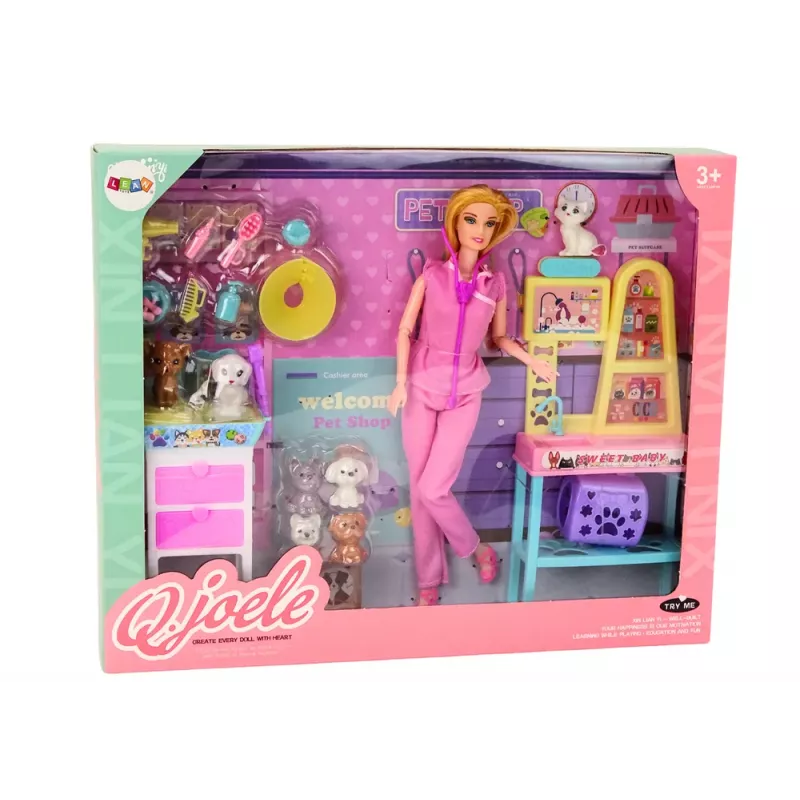 LEAN TOYS Lalaloopsy Loomaarsti Nukukomplekt Ravi- ja Mööbli, Aksessuaaride ja Lemmikloomaga