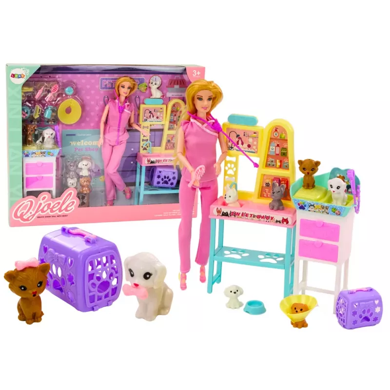 LEAN TOYS Lalaloopsy Loomaarsti Nukukomplekt Ravi- ja Mööbli, Aksessuaaride ja Lemmikloomaga