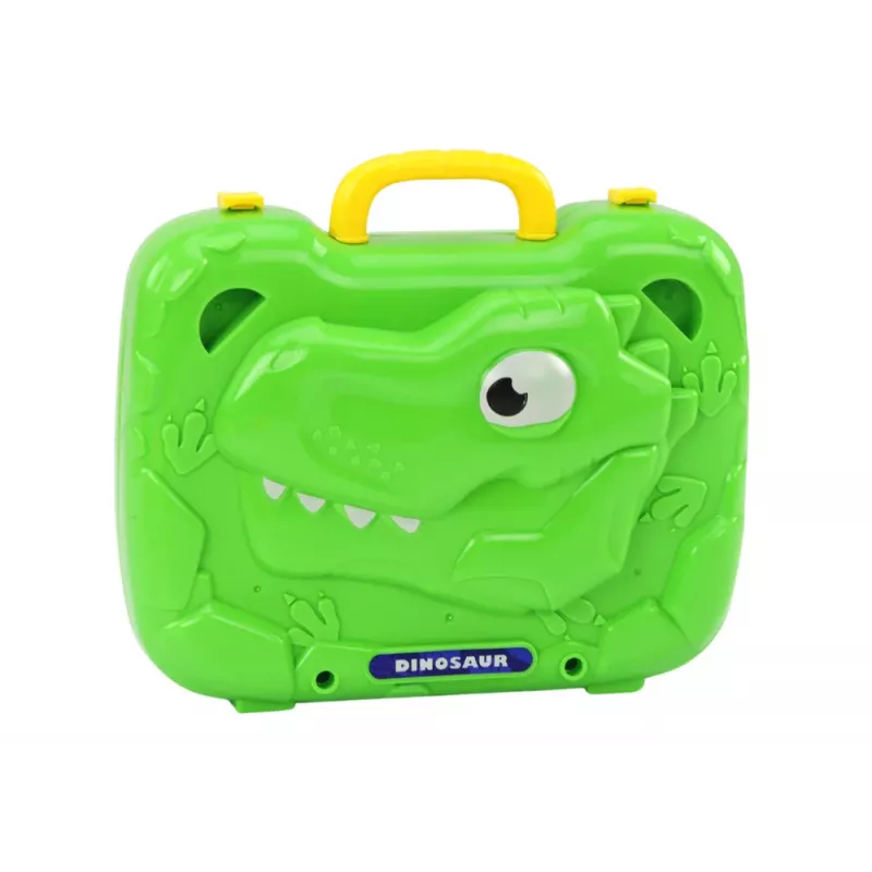 LEAN TOYS DIY komplekt laua-kohvriga pusleklotsid dinosauruse kruvikeerajaga 249 tükki