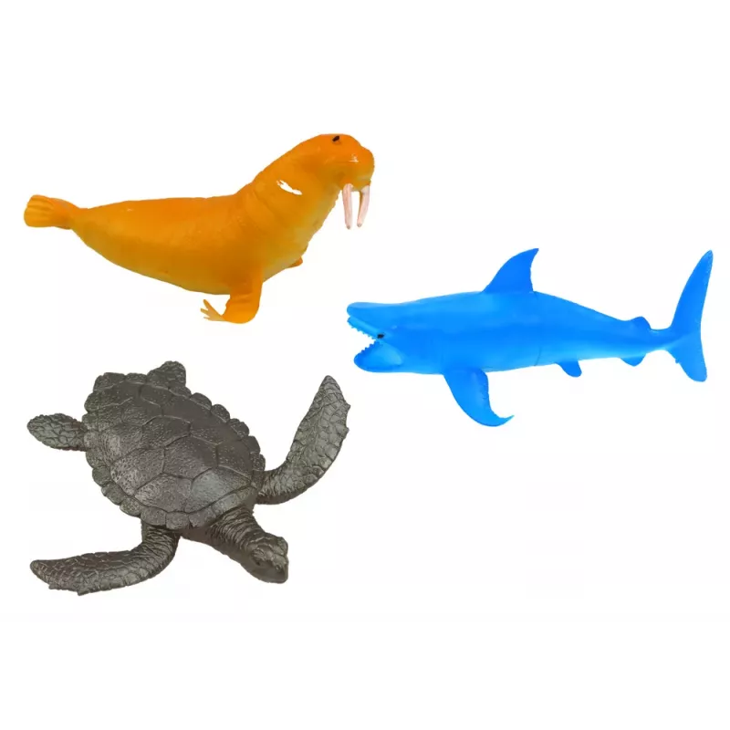 LEAN TOYS Figuuride komplekt Mereelukad Veealune Pingviin Hai Krabi 10 tk