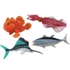 LEAN TOYS Figuuride komplekt Mereelukad Ookeanikalad Kalmaar 4 tükki