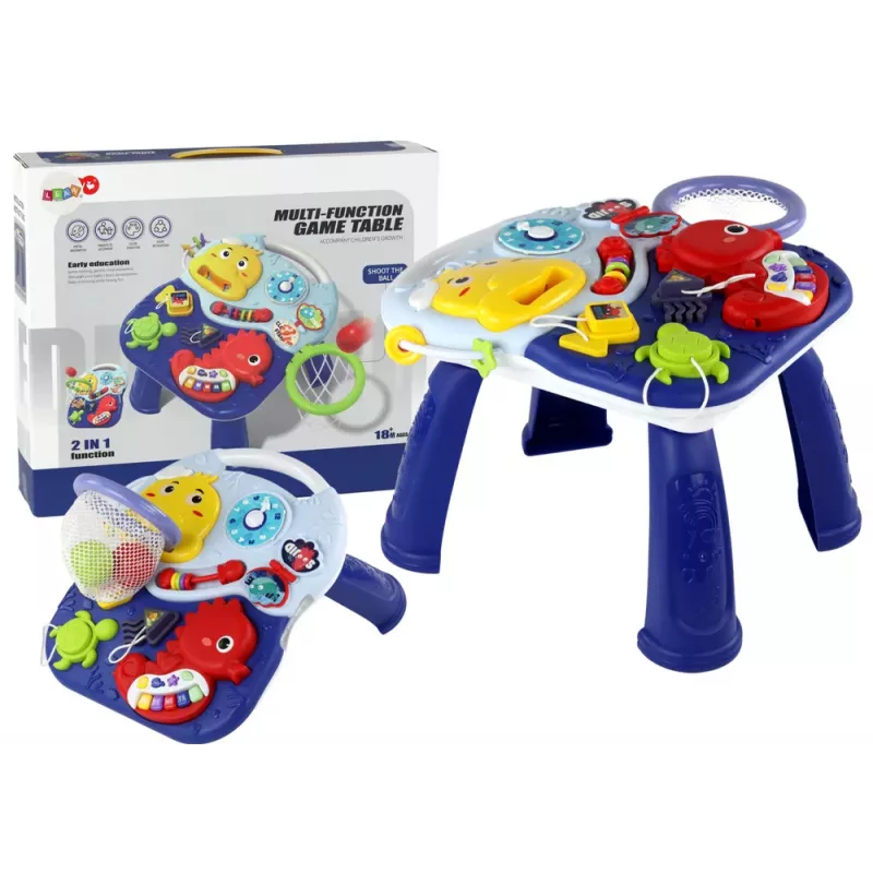 LEAN TOYS Õppelaud 2in1 Mereelukorvid ja Pallid 32cm x 25,5cm x 23cm