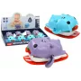 LEAN TOYS Üleskeeratav Vannimänguasi Ujuv Jõehobu Lauaga