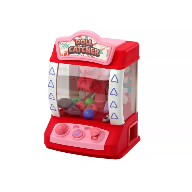 LEAN TOYS Mini Claw Machine nukkude, vidinate, pehmete mänguasjade ja pallide püüdmiseks - roosa