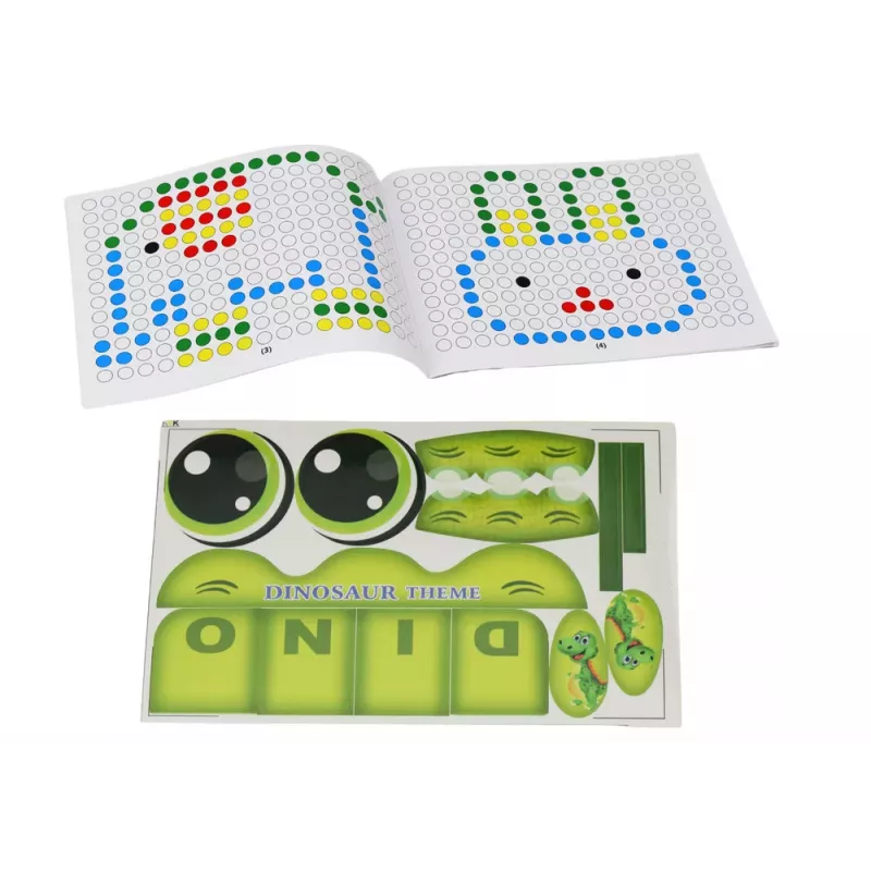 LEAN TOYS Hariv Magnetlaud Dinosauruse Pad Puzzle Rohelised Helmed