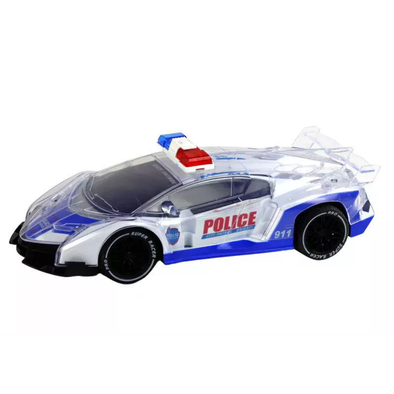 LEAN TOYS Politsei Sportauto Kaugjuhitav RC Skaala 1:16 Tuledega