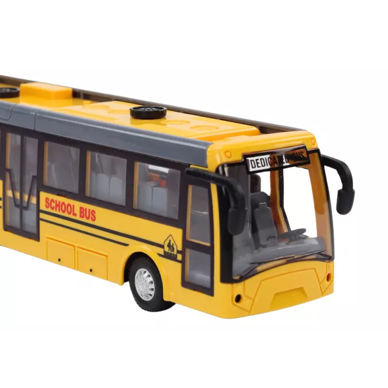 LEAN TOYS Kaugjuhitav Liigendatud Koolibuss 1:32 Kollane