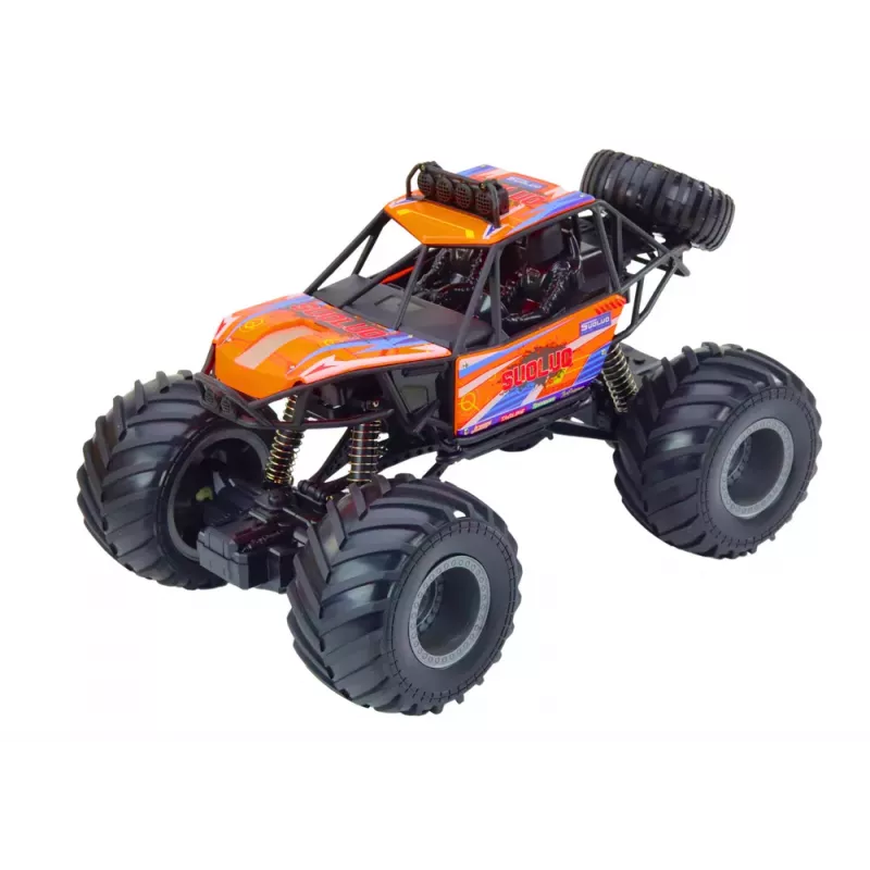 LEAN TOYS Off-road Remote Controlled RC Car 1:8 Shock Absorbers Orange
