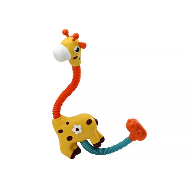 LEAN TOYS Yellow Giraffe Bath Toy Shower Sprinkler