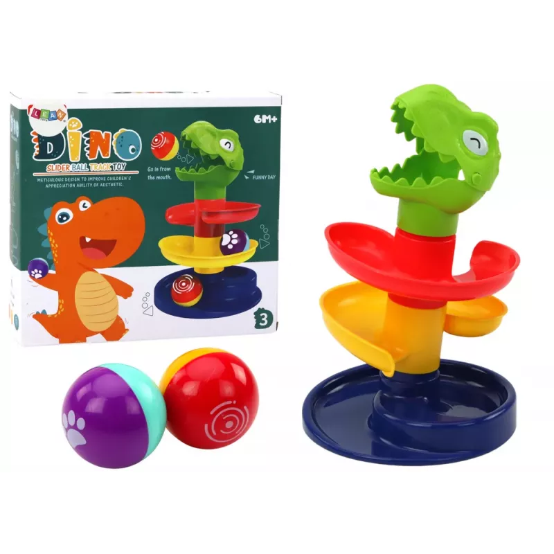 LEAN TOYS Hariv pallilium ja sorteerija Roheline Dinosauruse teemaga