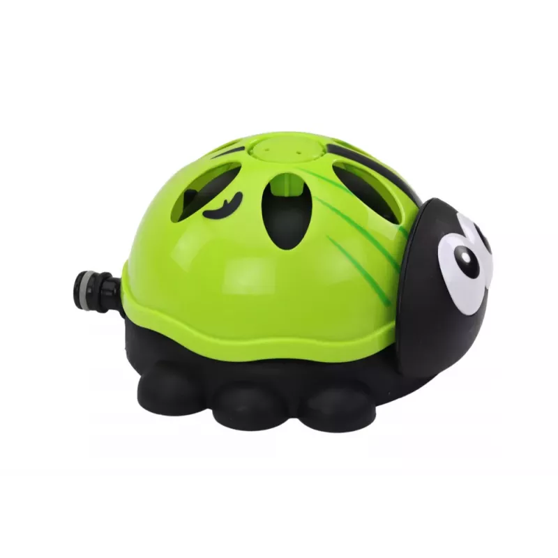 LEAN TOYS Castle Sprinkler Ladybug Green Water Fountain
