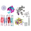 LEAN TOYS Loomingumasinate komplekt tikkimisniidi ja helmestega