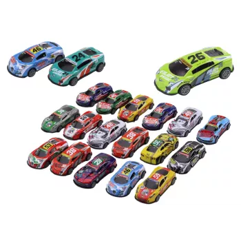 LEAN TOYS Mänguautode komplekt, Vedruautod, Spordiautod 1:64, 20 tk