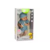 LEAN TOYS Beebinukk sinistes riietes, mütsi, luti ja tekiga 35 cm