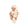 LEAN TOYS Beebinukk kandekotis jänkuriietuses, beež