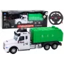 LEAN TOYS Kaugjuhitav Prügiauto Roheline Tuled Helid