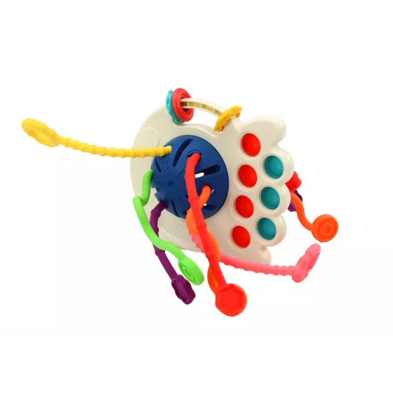 LEAN TOYS Värviline kaheksajalg-hammastusmänguasi imikutele