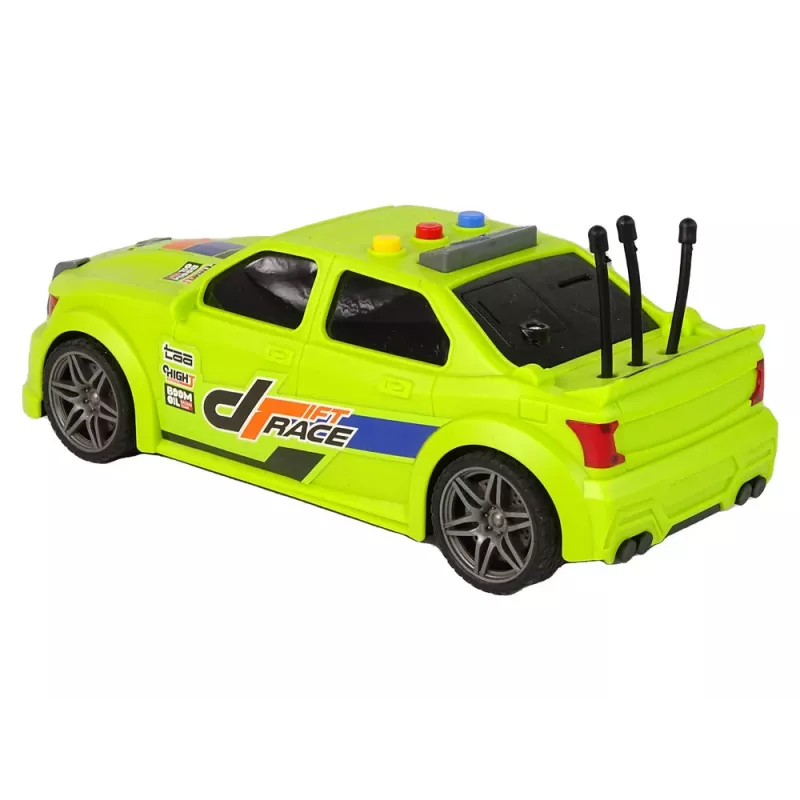 LEAN TOYS Sports Car Racing Lights Sounds Green 1:16