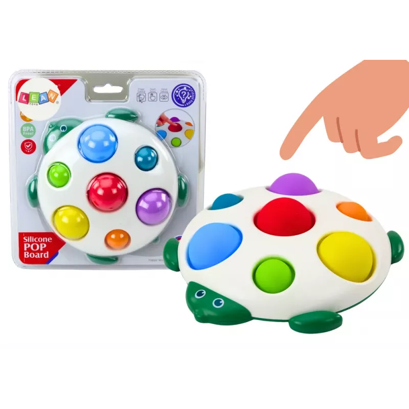 LEAN TOYS Turtle Sensory Toy Educational Board Pop-It Tabs