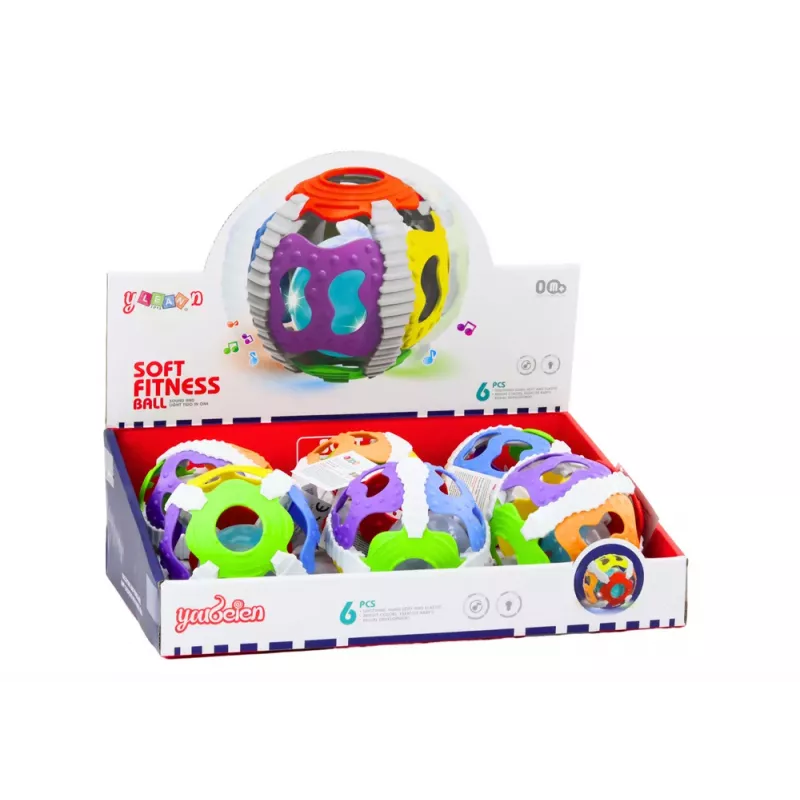 LEAN TOYS Sensorpall imikutele, kumm, tuled, helid, värviline