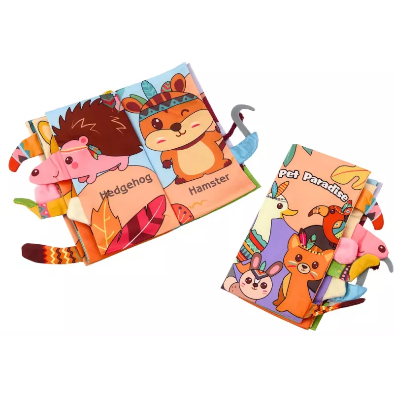 LEAN TOYS Pehme õpperaamat Rustling Forest Animals