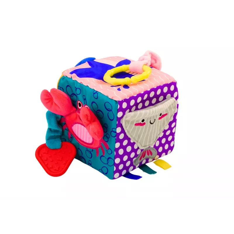 LEAN TOYS Sensory Cube Sea Animals Rustling Interactive Educational