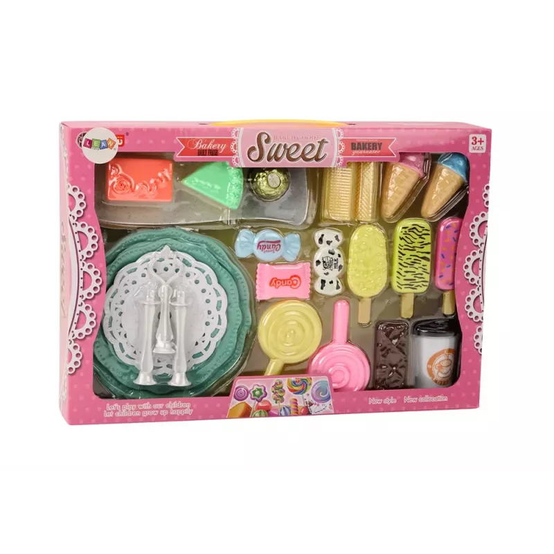 LEAN TOYS Kondiitri- ja kohvikukomplekt Maiustused Figuurid Kohvikook 25 tk