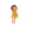 LEAN TOYS Nukk Kollane Kleit Pruunid Juuksed Suur Nukk 33cm