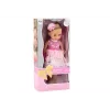 LEAN TOYS Nukk Roosa Kleit Pikkade Juustega Juuksenõelad Hari 38cm