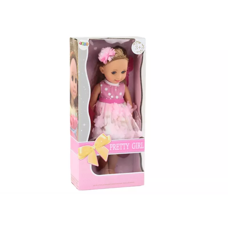 LEAN TOYS Nukk Roosa Kleit Pikkade Juustega Juuksenõelad Hari 38cm