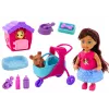 LEAN TOYS Nukk koertega, koeranuku kuut, roosa kutsikas, 16 tk