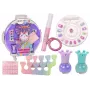 LEAN TOYS Kosmeetikakomplekt küünelakiga lillakas kohvris, 9 tk