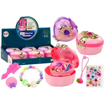 LEAN TOYS Komplekt: Kummut, Südamekarp, Ehtekarp, Aksessuaarid SEGAMINI
