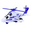 LEAN TOYS Politseihelikopter Valge või Must Hõõrdajamiga Heli ja Valgus