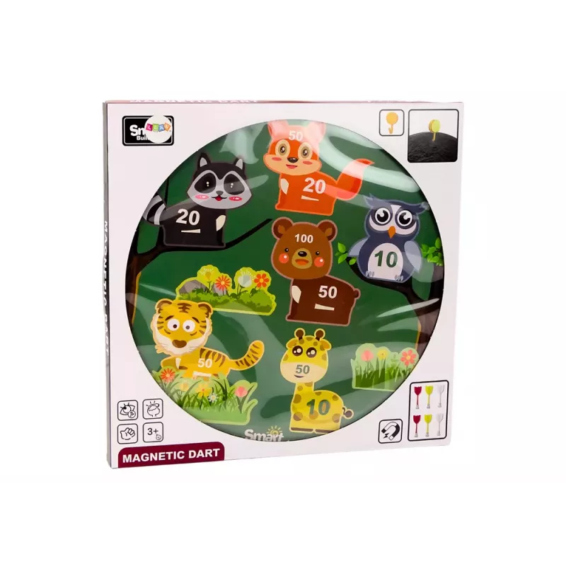 LEAN TOYS Magnetic Animals Green Arcade Darts Game