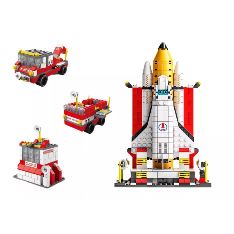 LEAN TOYS Ehitusklotsid Kosmoserakett 6in1 Kosmosesõidukid 1000 tk