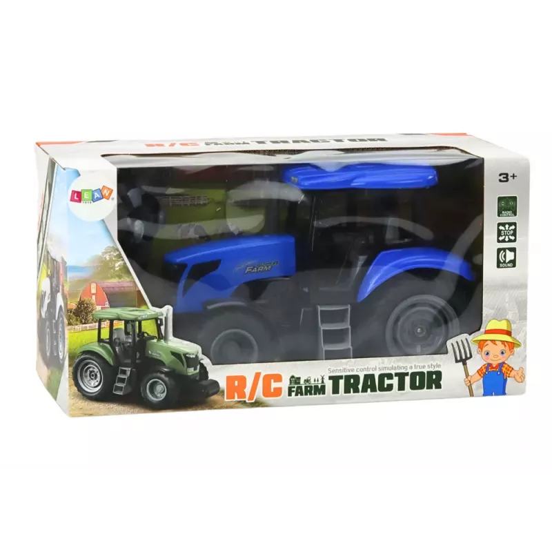 LEAN TOYS Kaugjuhitav Traktor RC 2.4G Helidega Sinine