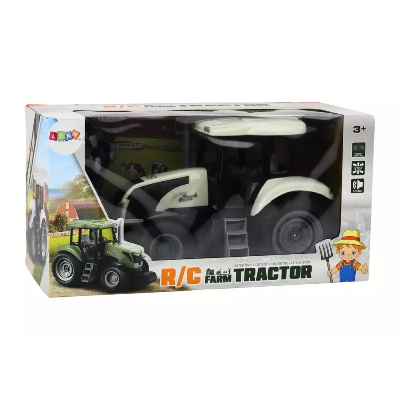 LEAN TOYS Kaugjuhitav Traktor 2.4G Helidega Valge