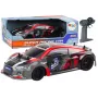 LEAN TOYS RC Remote Control Car 1:18 Rubber Wheels Drift Red