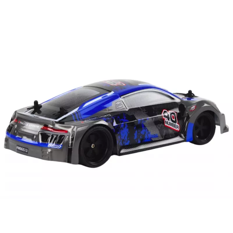 LEAN TOYS RC Remote Control Car 1:18 Rubber Wheels Drift Blue