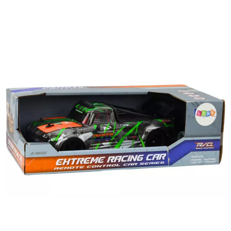 LEAN TOYS RC kaugjuhtimisega auto 1:16 kummist triivrattad hall-roheline