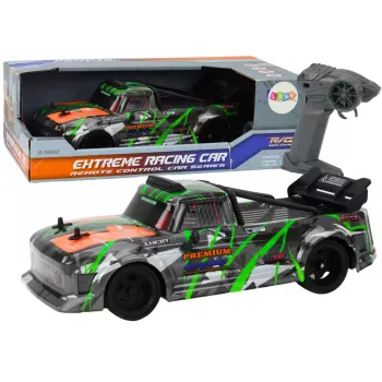 LEAN TOYS RC kaugjuhtimisega auto 1:16 kummist triivrattad hall-roheline