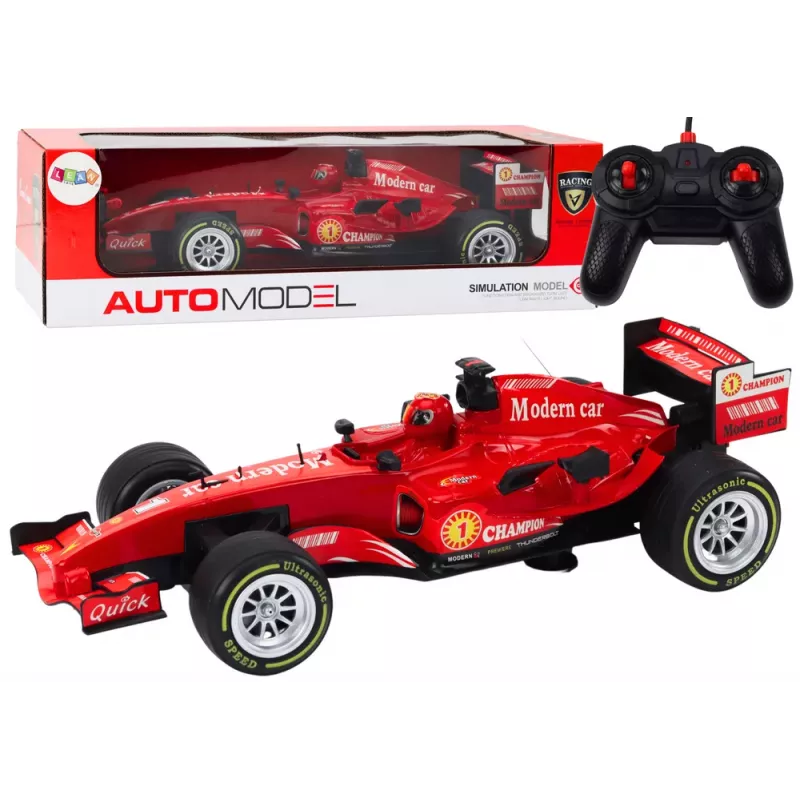 LEAN TOYS Kaugjuhitav RC Racer 1:12 Punane Tuled Helid